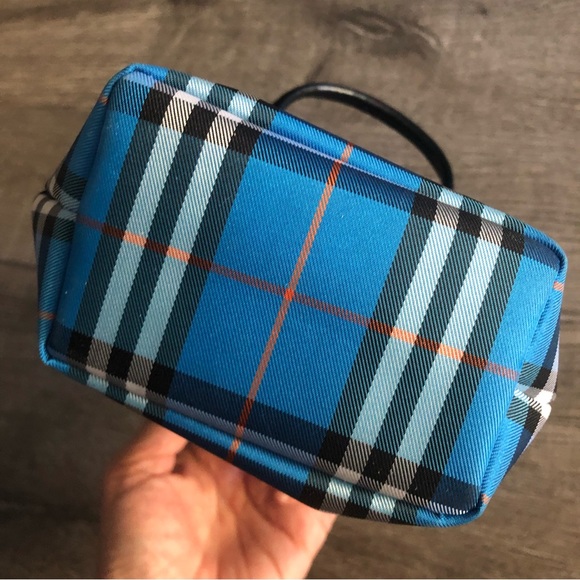 ✨RARE Burberry Mini Tote Blue Check Bag - Picture 8 of 8
